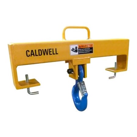 Caldwell Lif-Truc Fork Lift Beam, Double Fork, Single Fixed Hook, 4, 000lb. 10F-2-20